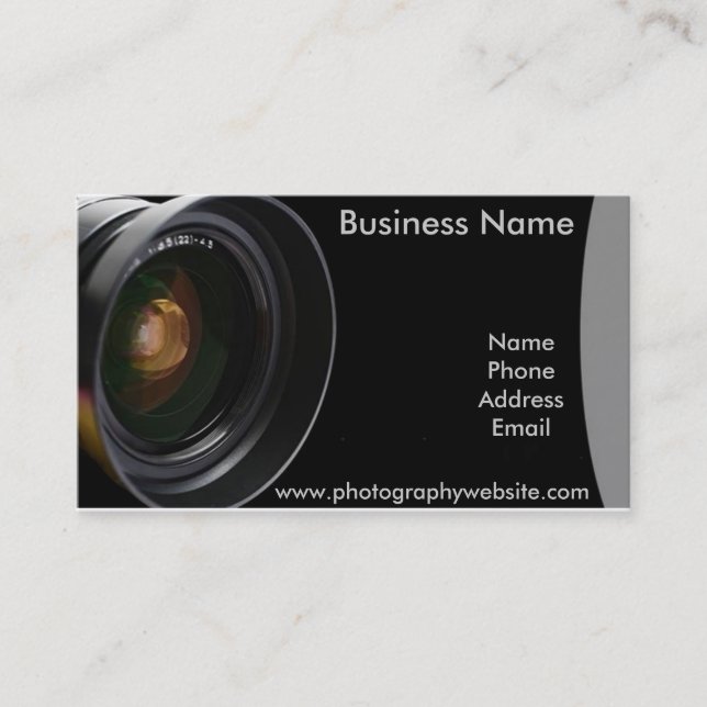 Professional Photography Custom Business Card (Front)