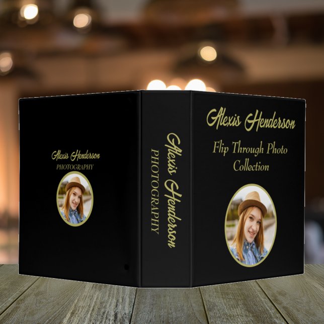 Professional Photography Photo Portfolio Black 3 Ring Binder (Creator Uploaded)