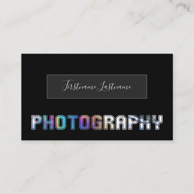 Professional Photography Photographer Videographer Business Card (Front)