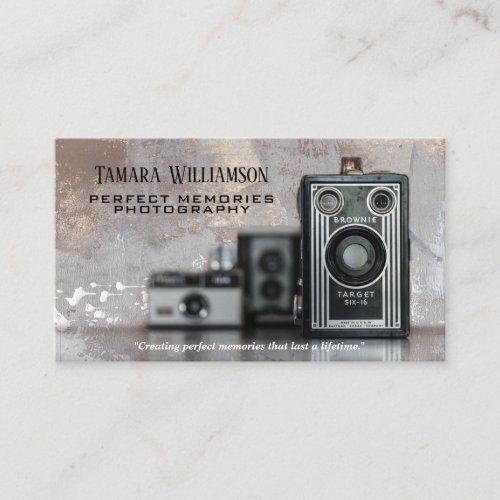 Professional Photography Vintage Camera Photo Business Card
