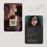 Model artist performance singer Photos QR code Business Card