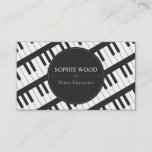 Professional Piano Instructor Business Card at Zazzle
