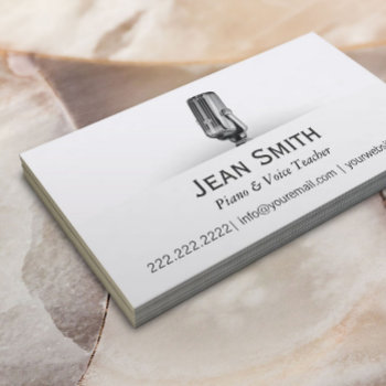 Professional Piano & Voice Teacher Business Card by cardfactory at Zazzle