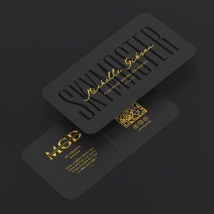 Professional Pilot Drone Operator Yellow Black Business Card