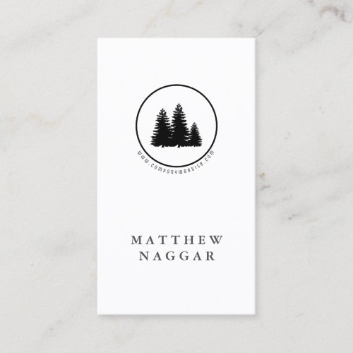 Professional Pine Trees Logo Business Card