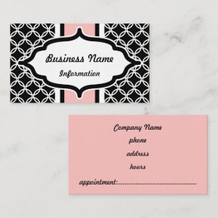 Professional Pink and Black Business Card