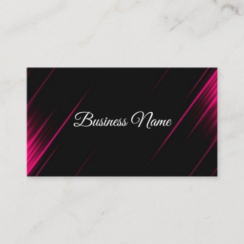 Professional Pink  Black Calligraphy Consultant Business Card