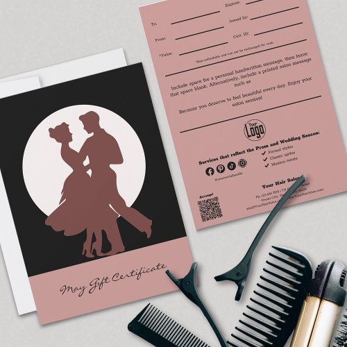 Professional Pink Black May Gift Certificate