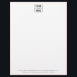 Professional Pink Border Business Logo Letterhead<br><div class="desc">A classy business logo design with your business details and a classy blush pink border. Perfect for small and large corporate businesses. Professional and clean design.</div>