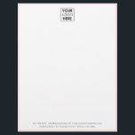 Professional Pink Border Business Logo Letterhead<br><div class="desc">A classy business logo design with your business details and a classy blush pink border. Perfect for small and large corporate businesses. Professional and clean design.</div>