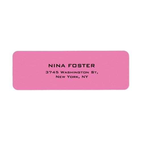 Professional Pink Feminine Simple Plain Elegant Label