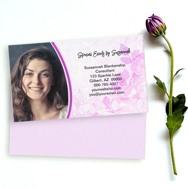 Professional Pink Floral Background Custom Photo 