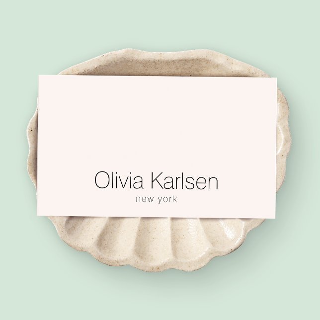Professional Pink Modern Minimalistic Beauty Salon Business Card (Creator Uploaded)