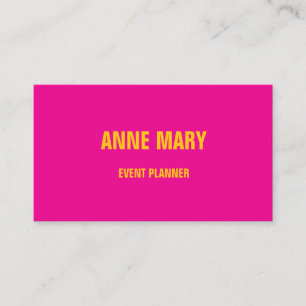 Professional Pink Orange Modern Bright Colorful Business Card