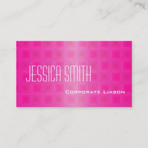 Professional Pink Squares Business Cards