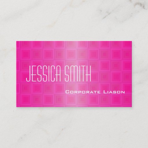 Customizable Professional Pink Squares Business Cards