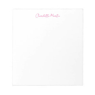 Professional Pink White Manager Consultant Chief Notepad