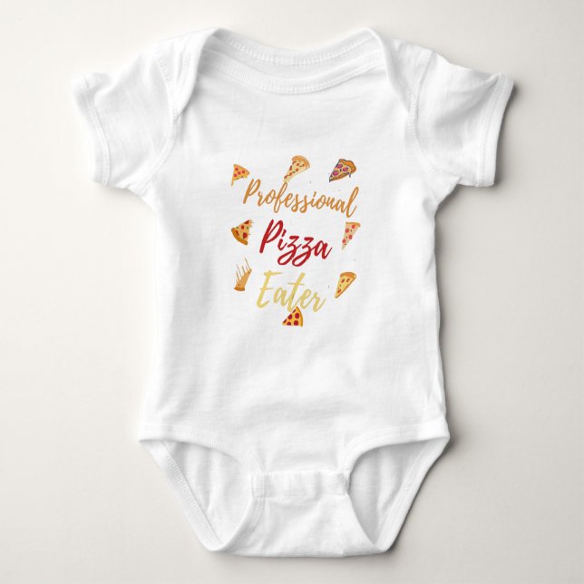Professional Pizza Eater Baby Bodysuit (Front)