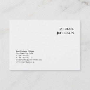 Professional Plain Classical Black & White Business Card