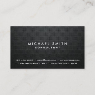 Professional Plain Elegant Black Modern Simple Business Card