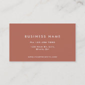Professional Plain Elegant Interior Decorator Business Card (Back)