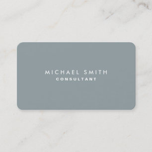 Professional Plain Elegant Interior Decorator Gray Business Card