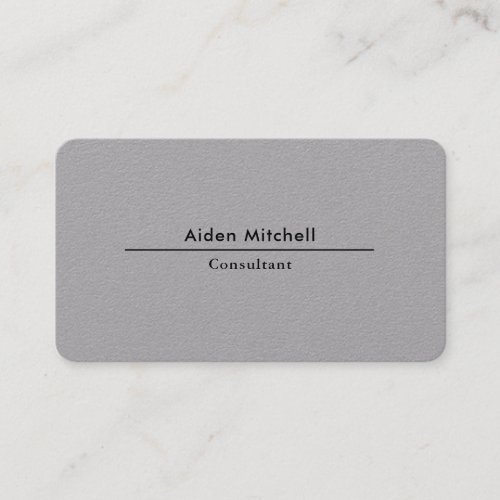 Professional Plain Elegant Minimalist Business Card