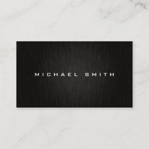 Professional Plain Elegant Modern Black Simple Business Card