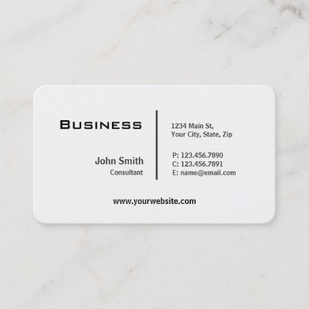 Professional Plain Elegant Modern Rounded Corners Business Card