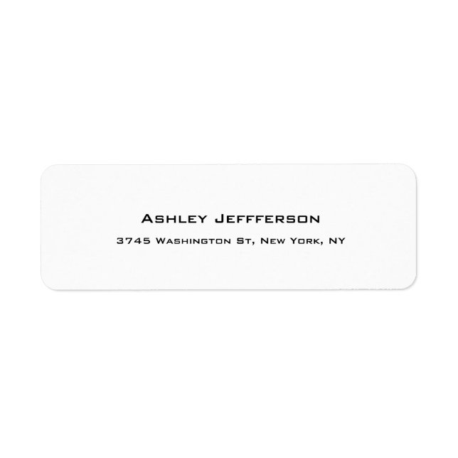 Professional Plain Elegant Unique Black & White Label (Front)
