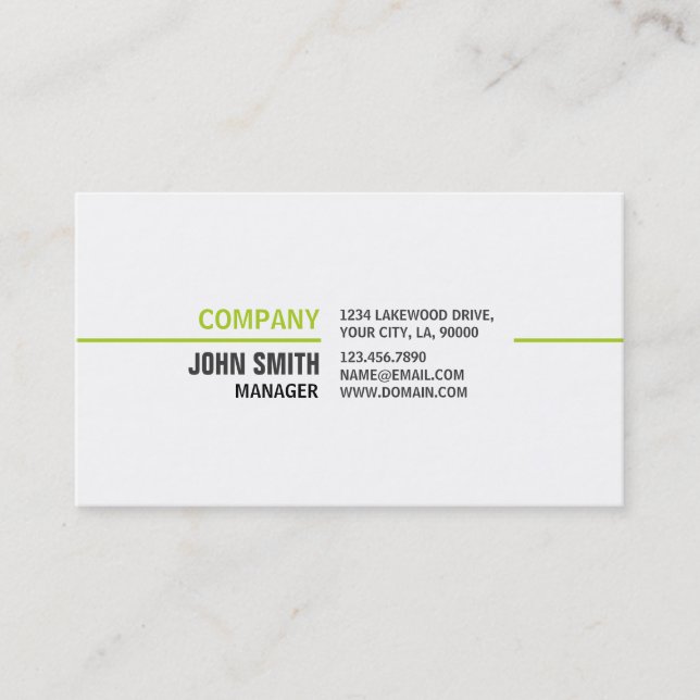 Professional Plain Elegant White Computer Repair Business Card (Front)