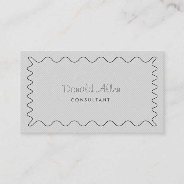 Professional Plain Gray Fabric Modern Simple Business Card (Front)