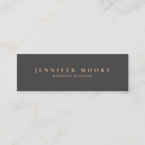 Professional Plain Grey and Gold Mini Business Card