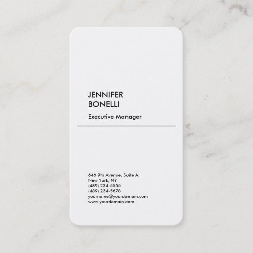 Professional plain minimalist modern business card