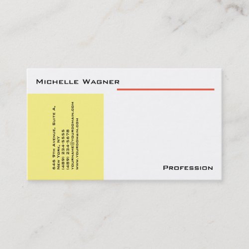 Professional Plain Minimalist Modern Business Card