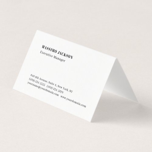 Professional plain minimalist modern business card