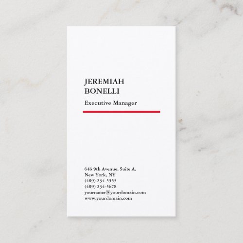 Professional plain minimalist modern business card
