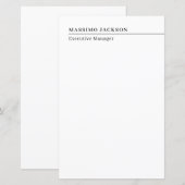 Professional plain minimalist modern name title (Front/Back)