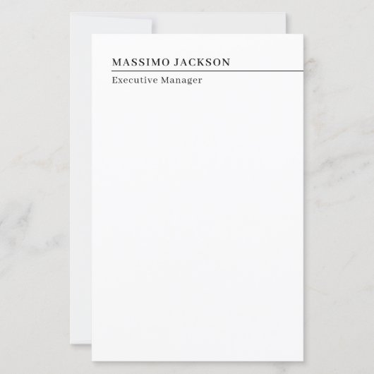 Professional plain minimalist modern name title (Front)
