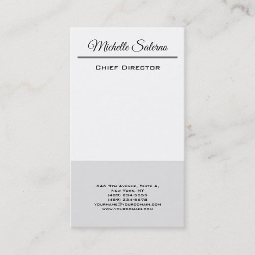 Professional Plain Minimalist Modern Simple Business Card