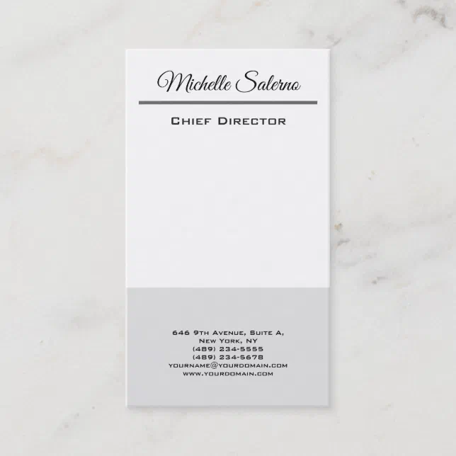 Professional Plain Minimalist Modern Simple Business Card | Zazzle