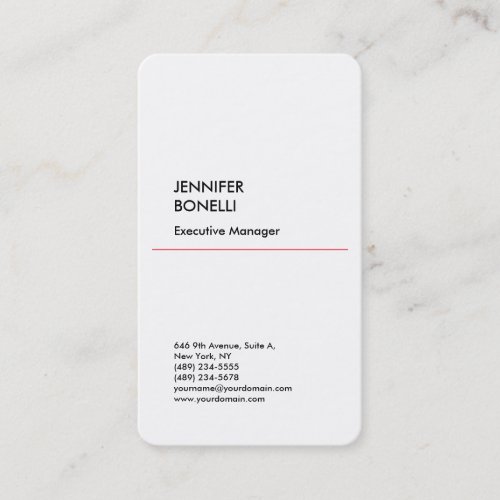 Professional plain minimalist modern simple business card