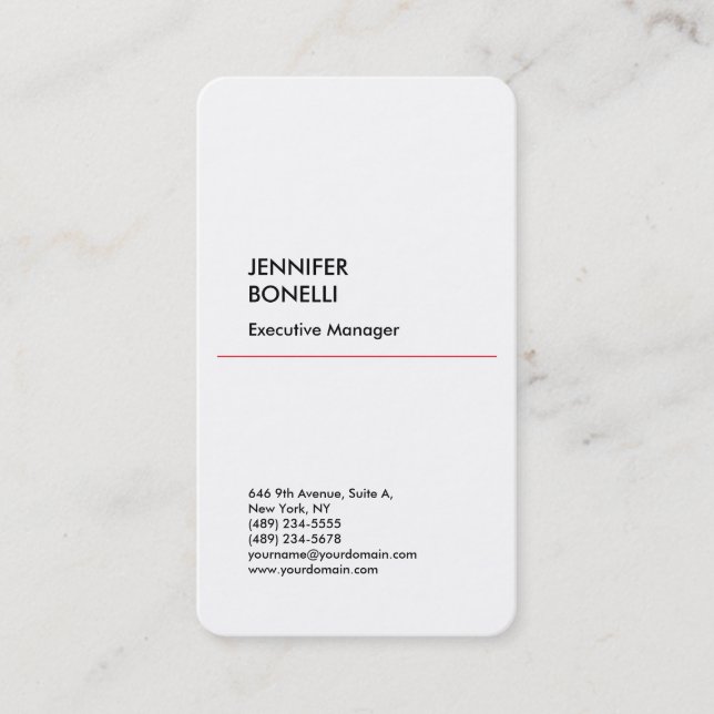 Professional plain minimalist modern simple business card (Front)