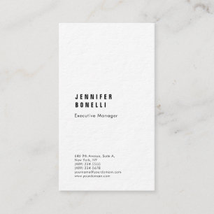 Professional plain minimalist modern thick trendy business card