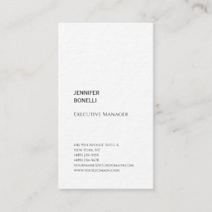 Professional plain minimalist modern thick trendy business card