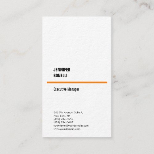 Professional plain minimalist modern thick trendy business card