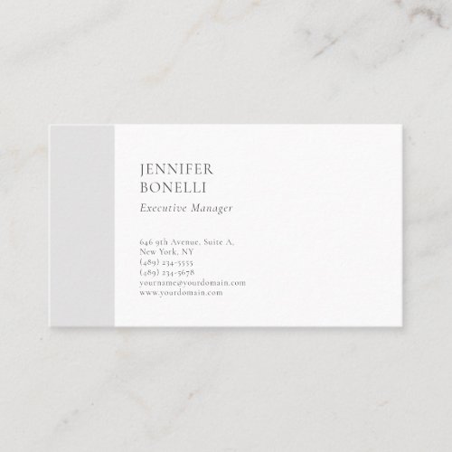 Professional plain minimalist modern trendy business card