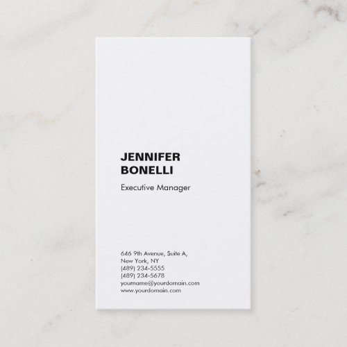 Professional plain minimalist modern trendy  business card