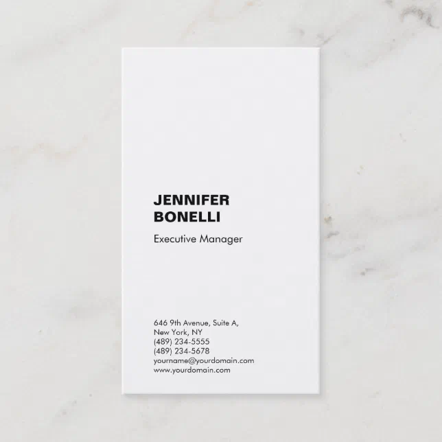 Professional plain minimalist modern trendy business card | Zazzle