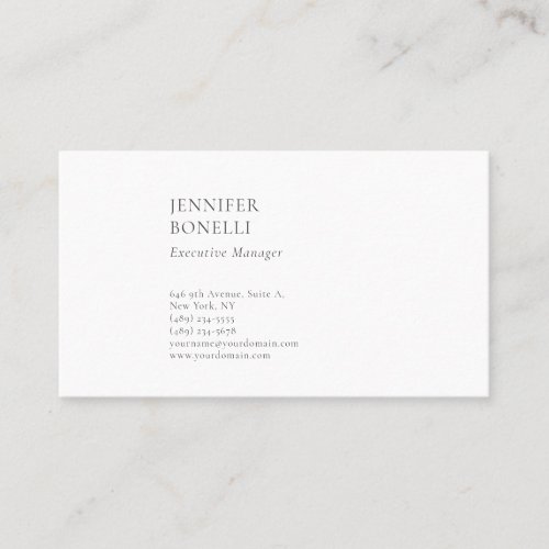 Professional plain minimalist modern trendy business card